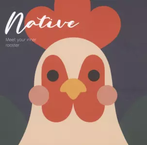 دفتر یادداشت خط دار NATIVE (طرح ROOSTER)