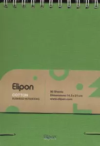 دفتر خط دار پارچه ای کلاسیک 80 برگ (بیزینسی،کد 274)،(6رنگ،سیمی،کشدار)