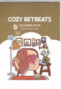 کتاب رنگ آمیزی (طرح COZY RETREATS،کد 1707)،(سیمی)