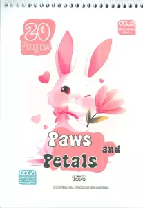 کتاب رنگ آمیزی بزرگسالان (طرح PAWS AND PETALS،کد 1579)،(سیمی)