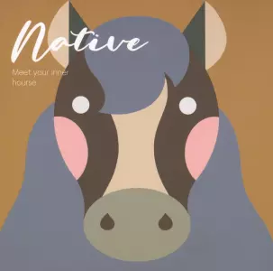 دفتر یادداشت خط دار NATIVE (طرح HOURSE)