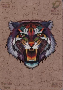 پازل چوبی ببر (باجعبه)