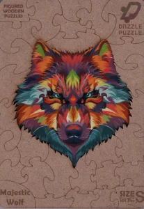 پازل چوبی گرگ (باجعبه)