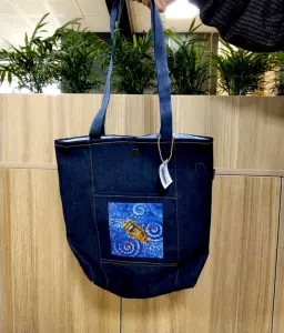 کیف پارچه ای جیب دار 35*38 جین جوی (کد V-04)