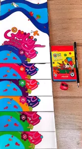 مجموعه زنگ نقاشی (همراه مداد رنگی 12رنگ،مداد طراحی و تراش)،(6جلدی)