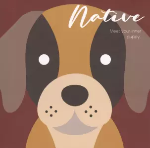 دفتر یادداشت خط دار NATIVE (طرح PUPPY)