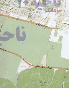 نقشه شهرداری تهران منطقه 1 100*70 (کد 401)،(گلاسه)