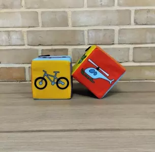 کتاب پارچه ای وسایل نقلیه (مکعب 2تایی)