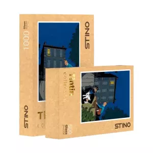 پازل شیشه ای استینو 1000 تکه طرح تن تن (کد 19112)،(باجعبه)