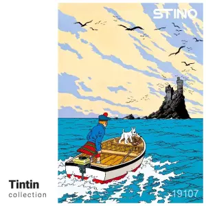 پازل شیشه ای استینو 1000 تکه طرح تن تن (کد 19107)،(باجعبه)