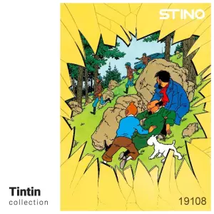 پازل شیشه ای استینو 1000 تکه طرح تن تن (کد 19108)،(باجعبه)