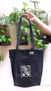 کیف پارچه ای جیب دار 35*38 جین جوی (کد X-02)