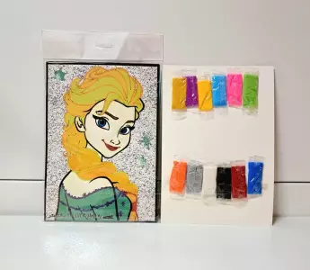 بازی شنی 12 رنگ مقوایی طرح السا (کد 047)