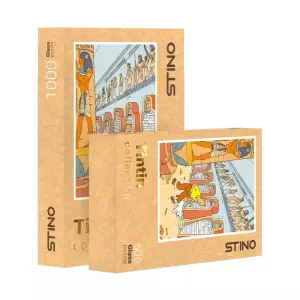 پازل شیشه ای استینو 1000 تکه طرح تن تن (کد 19118)،(باجعبه)