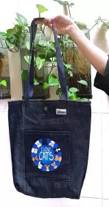 کیف پارچه ای 35*38 جین جوی (کد X-06)