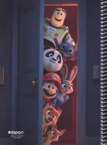 دفتر خط دار فانتزی 60 برگ (کد 835)،(چند طرح،سیمی)