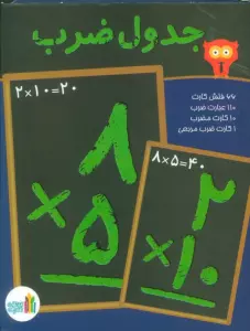 بسته فلش کارت وایت بوردی جدول ضرب (گلاسه،باجعبه)