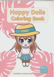 کتاب رنگ آمیزی HAAPPY DOLLS COLORING BOOK (کد 1588)،(سیمی)