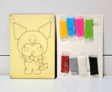 بازی شنی 8 رنگ چوبی طرح کرومی (کد 036)