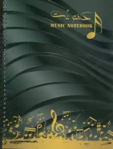 دفتر نت 100 برگ (5 خط،مشکی)،(سیمی)