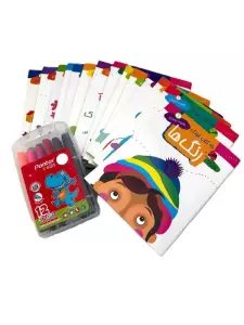 مجموعه 15 کتاب کودک (همراه ماژیک 12 رنگ)،(15جلدی)